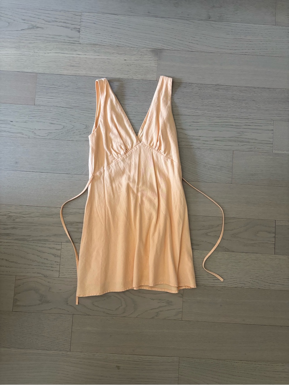 Meshki Orange V-Neck Mini Dress